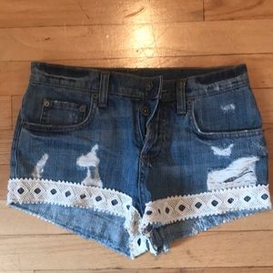 LF denim shorts